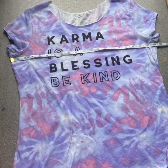 Wound up xxxl size 21 karma is a blessing tie-dye T-shirt. Great condition - Picture 6 of 9